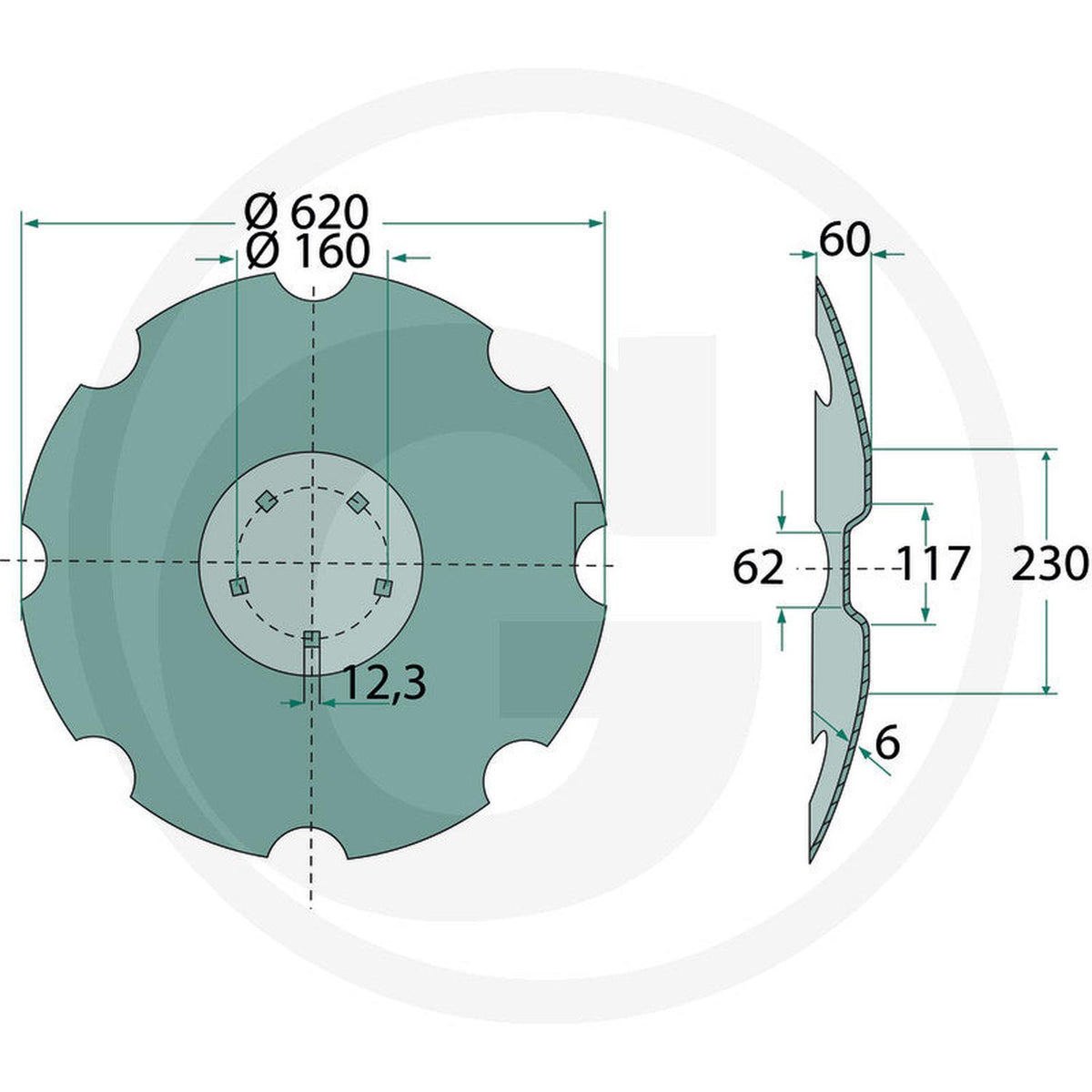 Disco de Grada Ø620mm