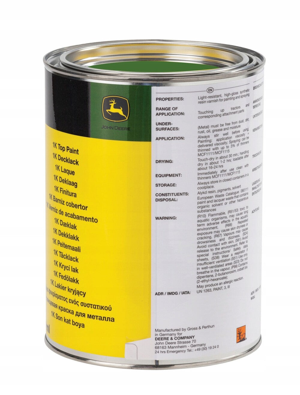 Pintura Verde 2,5kg Original John Deere MCF23025