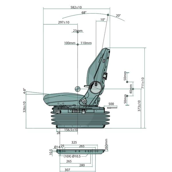 Asiento Neumatico Universal PROBOSS AS3520