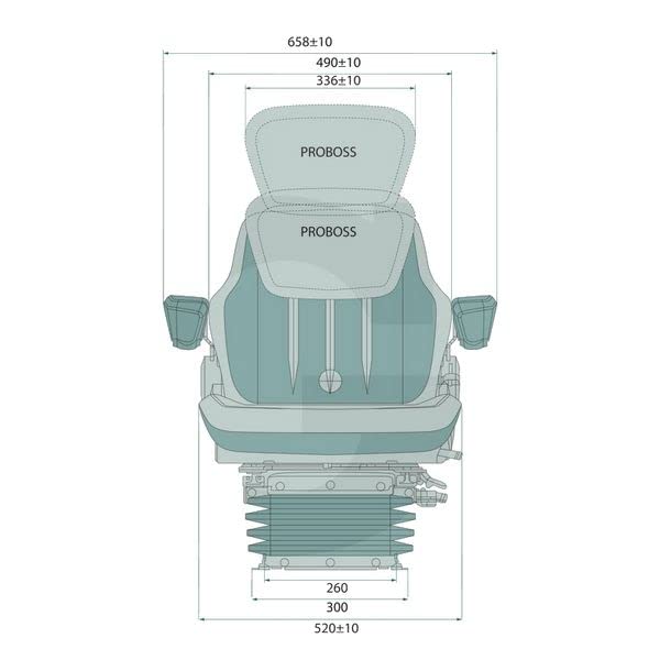 Asiento Neumatico Universal PROBOSS AS3520