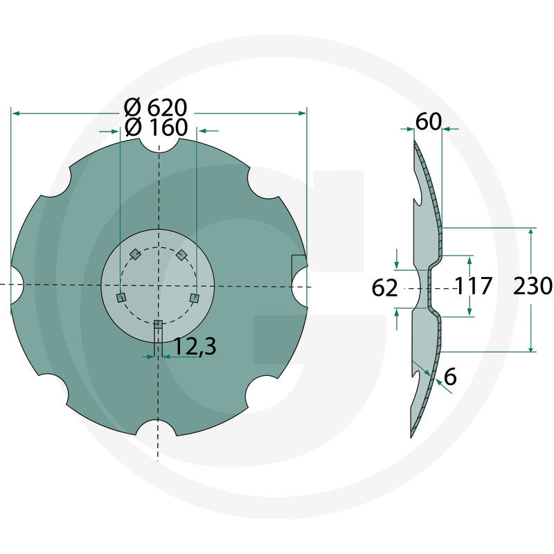 Disco de Grada Ø620mm