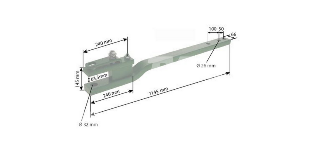 Barra de Tiro para Remolque 1145mm Compatible John Deere L115073