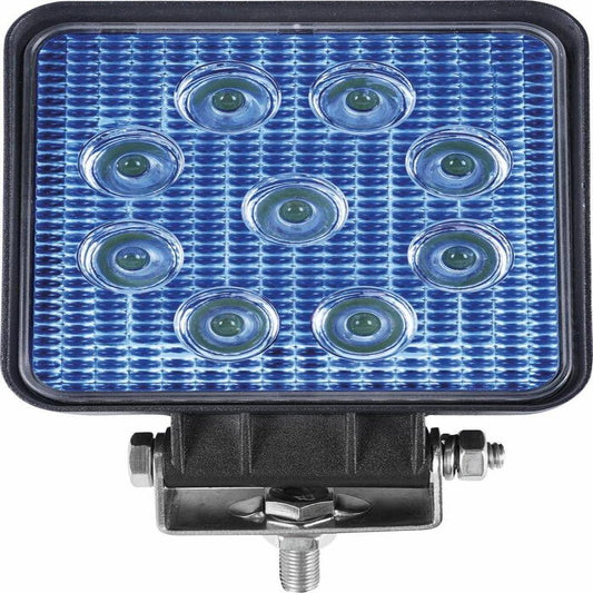 Faro Trabajo Led Cuadrado Azul 27W 9 Leds