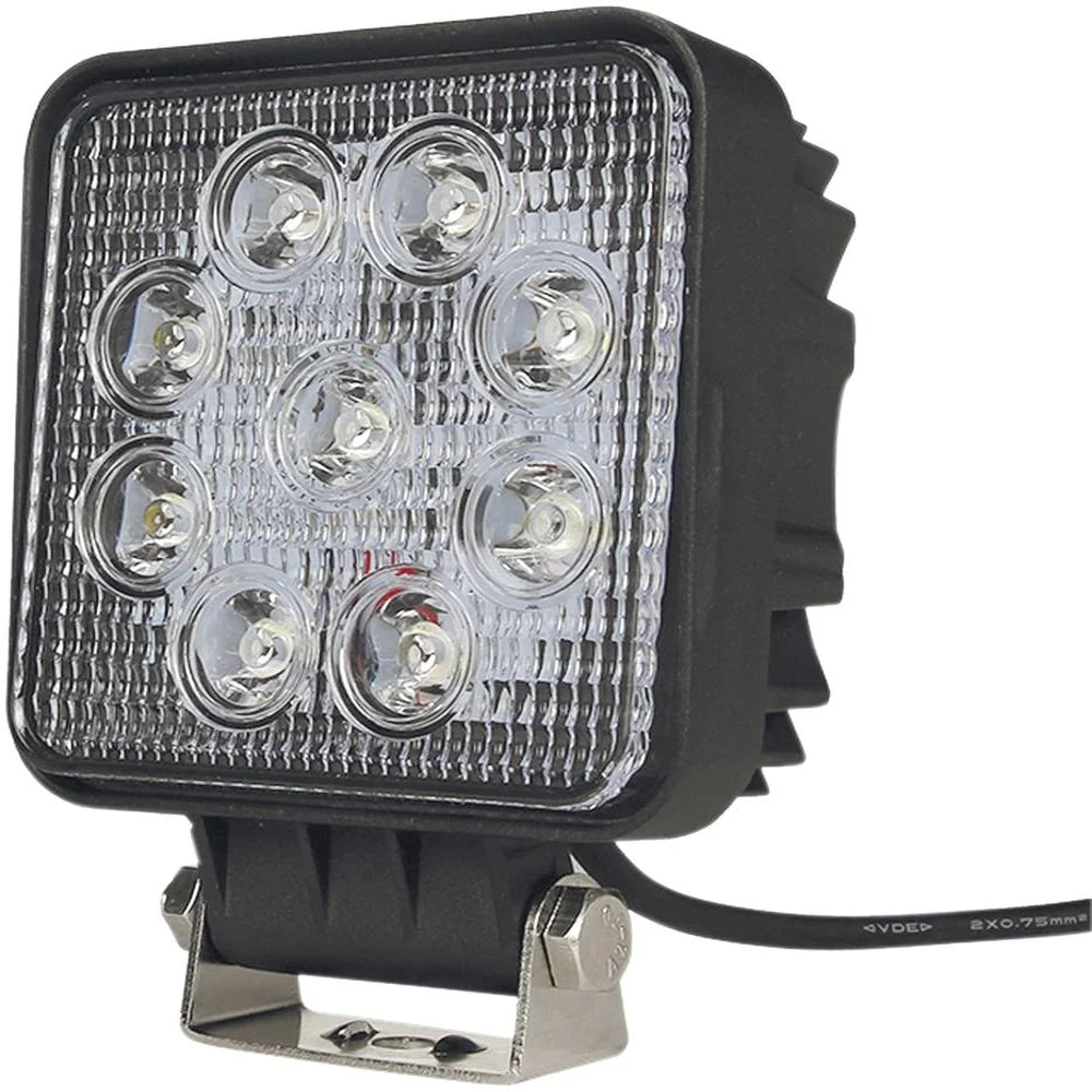 Faro Trabajo Led Cuadrado 27W 9 Leds