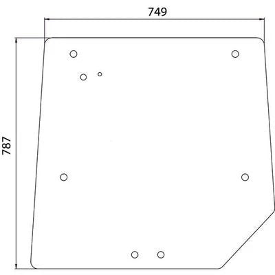 Cristal Trasero Compatible Massey Ferguson 3821484M1